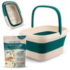 Fivona Foot Care Kit 2 in 1 - Foot Soak Blend with Epsom Salt, Tea Tree & Essential Oils - Collapsible Foot Soak Basin - Pedicure Spa Soak for Tired Feet, Cracked Heels, Stubborn Foot Calluses view 1