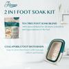 Fivona Foot Care Kit 2 in 1 - Foot Soak Blend with Epsom Salt, Tea Tree & Essential Oils - Collapsible Foot Soak Basin - Pedicure Spa Soak for Tired Feet, Cracked Heels, Stubborn Foot Calluses view 2