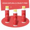ALIDA PURE Strawberry Lip Balm Collection, Vegan Set, Beeswax Free, with Organic Jojoba and Avocado Oil, Vitamin E, Natural Moisturizer for Dry, Chapped Lips, 3 Tube Set view 3