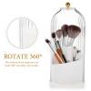 ABOOFAN Makeup Brush Holder Organizer Lid Rotating Cosmetic Storage for Vanity Bedroom Desk Versatile Pen Holder for Makeup Office Supplies Elegant Design view 4
