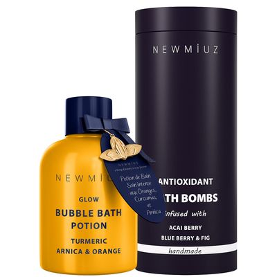 Natural Bubble Bath & Antioxidant Bath Bombs Gifts for Women and Men Pack of 2