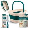 Fivona Foot Care Kit 3 in 1 - Foot Soak Blend with Epsom Salt, Tea Tree and Essential Oils - Collapsible Foot Soak Basin - Dual Action Foot File view 1