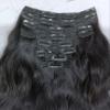 100% Unprocessed Indian Remy Human Hair Wavy Clip-in Hair Extensions, Natural Black Color, 100g to 110g/set, Wavy Clip-in extensions (16 Inches) view 4