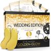 DERMORA Wedding-Themed Eye Mask (20 Pairs), Golden Under Eye Patches - Rejuvenating Treatment for Dark Circles, Puffy Eyes, Refreshing, Revitalizing, Travel, Wrinkles view 1