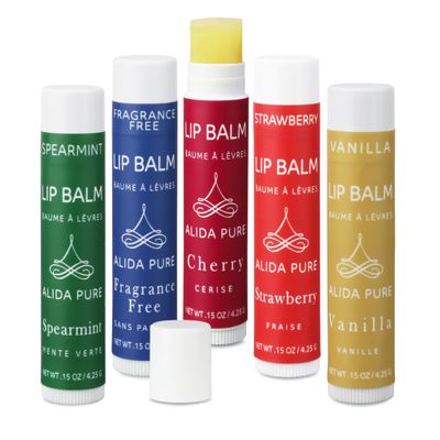 ALIDA PURE Melody Lip Balm Collection, Vegan Set, Beeswax Free, with Organic Jojoba and Avocado Oil, Vitamin E, Natural Moisturizer for Dry, Chapped Lips, 5 Tube Set