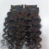 100% Unprocessed Indian Remy Human Hair Clip-in Extensions, Real Human Hair Black Color, Natural Curly Hair Clip in Hair Extensions, 100 grams to 110 grams (12 Inches) view 2