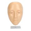 5D Silicone Makeup Practice Face, Portable Mannequin Head Model, Training Mannequin Flat Head Manikin Cosmetology Mannequin Doll Face Head for Makeup Massage (White) view 1