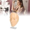 5D Silicone Makeup Practice Face, Portable Mannequin Head Model, Training Mannequin Flat Head Manikin Cosmetology Mannequin Doll Face Head for Makeup Massage (White) view 3
