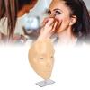 5D Silicone Makeup Practice Face, Portable Mannequin Head Model, Training Mannequin Flat Head Manikin Cosmetology Mannequin Doll Face Head for Makeup Massage (White) view 4