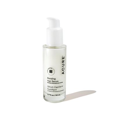 Acure Bonding Hair Serum - Leave In Hair Oil for Damaged and Frizzy Hair, Treatment for Damage, Split Ends, Use on Dry, Curly, & Straight Locks for Lightweight Frizz Control & Shine - 1.7 fl oz