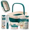Fivona Foot Care Kit 4 in 1 - Foot Soak Blend with Epsom Salt, Tea Tree and Essential Oils - Collapsible Foot Soak Basin - 42% Urea Cream for Hard, Calloused Skin - Dual Action Foot File view 1