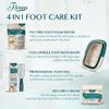 Fivona Foot Care Kit 4 in 1 - Foot Soak Blend with Epsom Salt, Tea Tree and Essential Oils - Collapsible Foot Soak Basin - 42% Urea Cream for Hard, Calloused Skin - Dual Action Foot File view 2