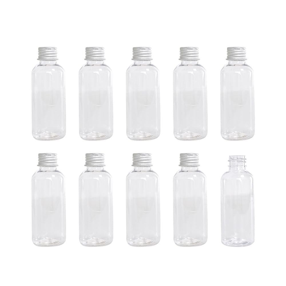 100pcs 60ml Mini Travel Plastic Empty Bottle Tiny Jars Cosmetic Container Travel Kit Empty Refillable Bottles Jars