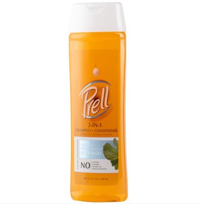 Prell Witch Hazel Color Safe Refreshes & Hydrates 2-in-1 Shampoo + Conditioner for Dry, Damaged Hair, 13.5 fl.oz