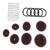 POPETPOP 3pcs Practical Hair Bun Rings Donut Hair Device for Girls Bridals Donuts Rings U-shaped view 2