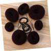 POPETPOP 3pcs Practical Hair Bun Rings Donut Hair Device for Girls Bridals Donuts Rings U-shaped view 4