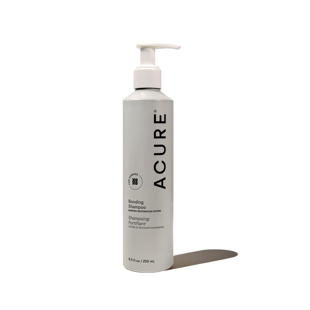 Acure Bonding Shampoo - Strengthening Shampoo for Women & Men, Moisturize & Soften Fine, Dry, Damaged, Color Treated Hair & Scalp w/ Chia Seed & Avocado Oil, Vegan, Paraben & Sulfate Free - 8 fl oz