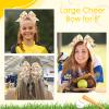 10 PCS 8" Large Glitter Softball Cheer Bows for Cheerleaders, CN Sparkly Baseball Hair Bows with Elastic Hair Ties Accessories for Teens Girls Women Cheerleading Softball Competition Sports view 4