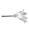 1920S Vintage Headpiece Silver Rhinestone Beaded Applique Feather Headband Flapper Headdress white view 1