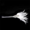 1920S Vintage Headpiece Silver Rhinestone Beaded Applique Feather Headband Flapper Headdress white view 4