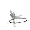1920S Hairband Headpiece Feather Flapper Headband Headdress Women Vintage Costume Party White view 1