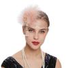 1920S Hairband Headpiece Feather Flapper Headband Headdress Women Vintage Costume Party White view 4