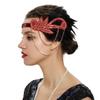 1920S Feather Hair Band Women Vintage Headpiece Flapper Headband Headdress Hair Accessories EN8 and black view 3