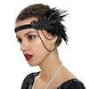 1920S Feather Hair Band Women Vintage Headpiece Flapper Headband Headdress Hair Accessories EN8 and black view 4