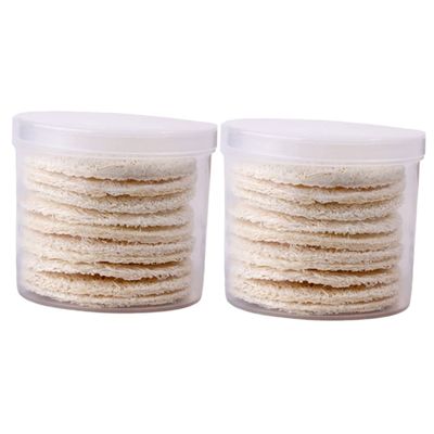 POPETPOP 20pcs Loofah Makeup Remover Puff for Facial Cleansing and Exfoliation Soft and Pads for Skin Types for Travel and Daily Use