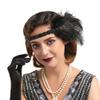 1920S Flapper Headbands Rhinestone Headpiece With Peacock Feather Jewel Hair Accessories purple view 3