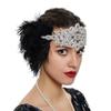 1920S Headpiece Crystal Headband Flapper Headband Vintage Feather Headbandhair Accessories Set-1 view 3
