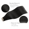 WENNALIFE Tape in Hair Extensions Human Hair, 40pcs 100g 20 inch Natural Black Hair Extensions Real Human Hair Straight Tape in Extensions Invisible Human Hair Extensions Reusable Real Hair Extensions view 4