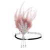 1920S Flapper Headband Feather Headpiece 20S Leaf Pearl Headband Women Party Hair Accessories HDR7551FD6 One Size view 1