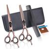 10 pcs Professional Rose gold Hair Cutting Scissors 6 inch Barber Scissors Multi Use Haircut Sets Thinning Scissors Straight Shears Tools for Mother Father Friends view 1