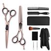 10 pcs Professional Rose gold Hair Cutting Scissors 5.5 inch Barber Scissors Multi Use Haircut Sets Thinning Scissors Straight Shears Tools for Mother Father Friends view 1