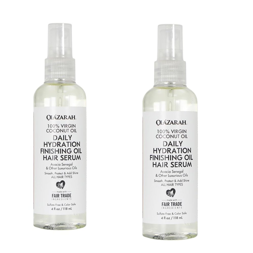 Coconut Oil Daily Hydration Hair Serum - Nourish, Repair, and Shine | Lightweight, Non-Greasy Formula | Natural Hair Care Treatment, (Lot of 2)