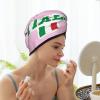 Italia Italian Italy Flag Dry Hair Towel Cap Pink Long Hair Wrap for Women Super Absorbent view 2