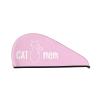 Cat Mom Dry Hair Towel Cap Pink Long Hair Wrap for Women Super Absorbent view 1