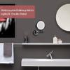 8 inch Bathroom Mirror Wall Mounted Black,USB Rechargeable Makeup Mirror Two Sided 1X/7X Magnifying Adjustable Led Light Touch Screen Shaving Mirror 360Swivel Vanity Mirror view 2