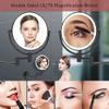 8 inch Bathroom Mirror Wall Mounted Black,USB Rechargeable Makeup Mirror Two Sided 1X/7X Magnifying Adjustable Led Light Touch Screen Shaving Mirror 360Swivel Vanity Mirror view 4