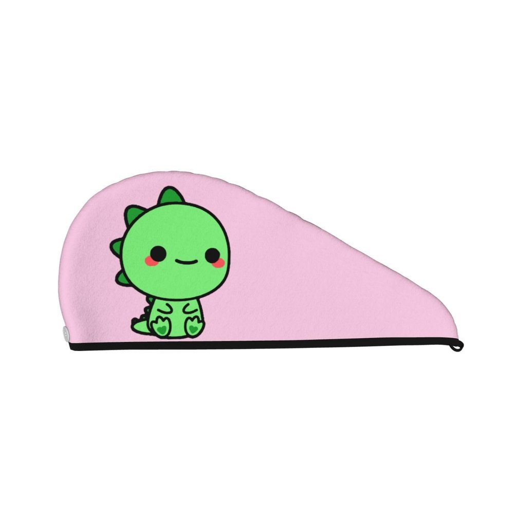 Dinosaurs Dry Hair Towel Cap Pink Long Hair Wrap for Women Super Absorbent