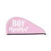 Boy Mama Dry Hair Towel Cap Pink Long Hair Wrap for Women Super Absorbent view 1