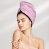 Fishing Hooks Reel Dry Hair Towel Cap Pink Long Hair Wrap for Women Super Absorbent view 3