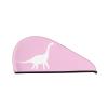 Brachiosaurus Dry Hair Towel Cap Pink Long Hair Wrap for Women Super Absorbent view 1