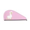 Alpaca Dry Hair Towel Cap Pink Long Hair Wrap for Women Super Absorbent view 1