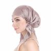 100% Silk Bonnet for Sleeping, Large Silk Sleep Cap with Tie Band for Curly Hair, Dusty Rose view 1