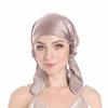100% Silk Bonnet for Sleeping, Large Silk Sleep Cap with Tie Band for Curly Hair, Dusty Rose view 4