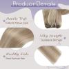 Full Shine Weft Hair Extensions Human Hair Ash Blonde Human Hair Extensions Sew In Color Ash Blonde Highlight Blonde Hair Weft Sew In Hair Extensions Soft Straight Hair Sew In Extensions view 2