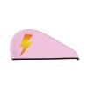 Lightning Bolt Dry Hair Towel Cap Pink Long Hair Wrap for Women Super Absorbent view 1