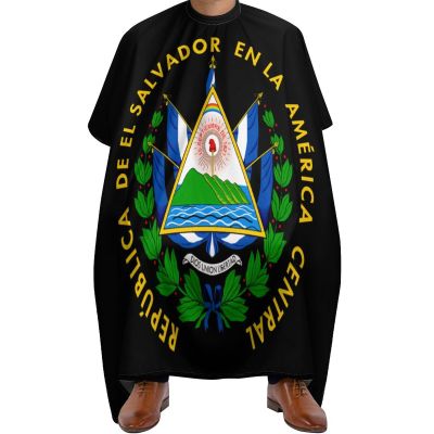 Coats of Arms of El Salvador Hair Cutting Cape Salon Haircut Apron Barbers Hairdressing Cape with Adjustable Snap Closure